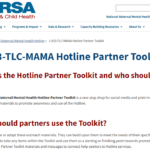 Image from:1-833-TLC-MAMA Hotline Partner Toolkit